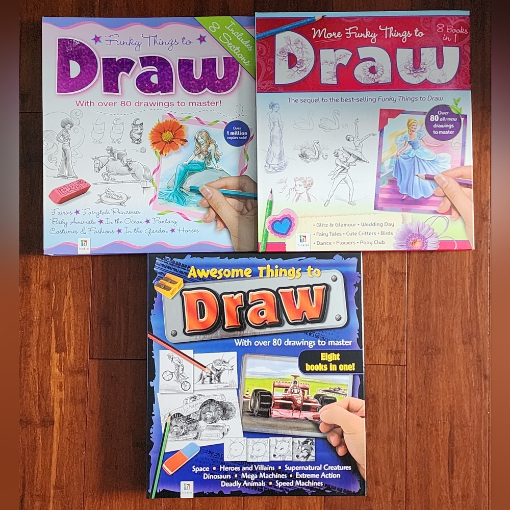 Bundle! 3 Hinkler How to Draw books